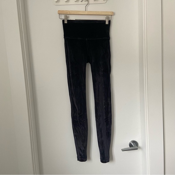 Lululemon Wunder Under Velvet Leggings High Rise Tight 28” Black Size 4 - Picture 4 of 5